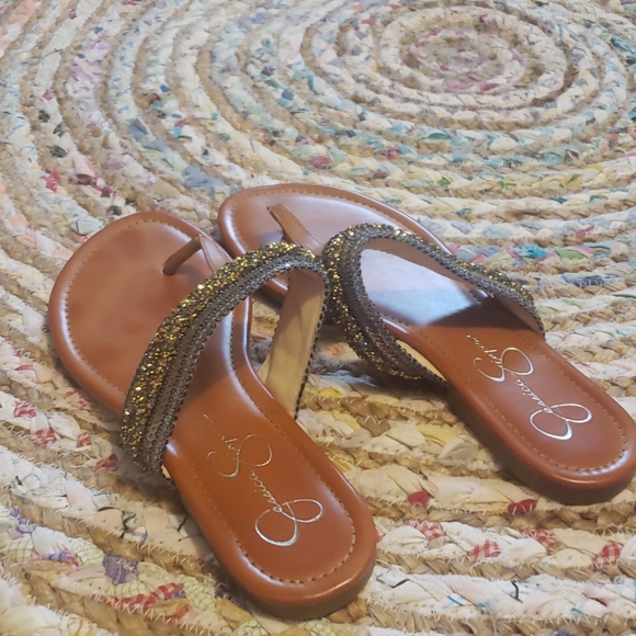 Jessica Simpson bling strap sandals - Picture 2 of 4